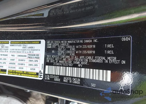 2025 Lexus Nx z USA, uszkodzony, nr VIN 2T2ADCAZ1SC021807